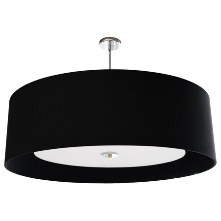 Dainolite 4Lt Helena Pendant Pc, Black W/White Diffuser HEL-304P-PC-BW